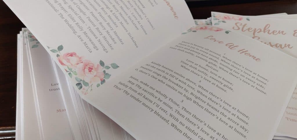 Order of Service Printing Glasgow